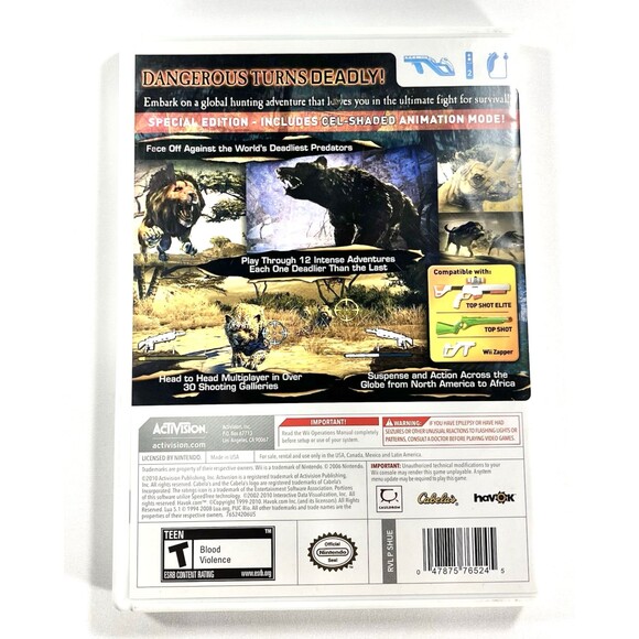 Cabela's Dangerous Hunts 2011 Special Edition Nintendo Wii Complete Tested - Picture 2 of 11